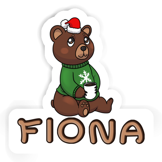 Fiona Sticker Christmas Bear Notebook Image