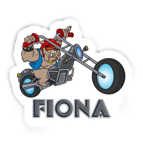 Motorbike Rider Sticker Fiona Image