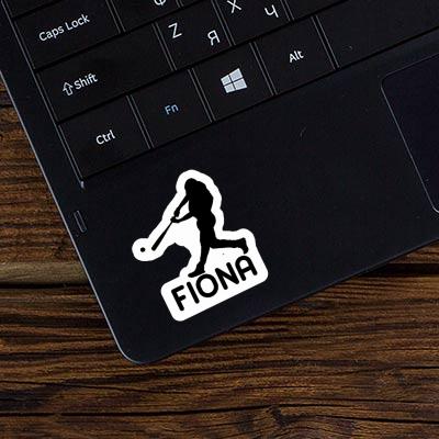 Baseball Player Sticker Fiona Laptop Image