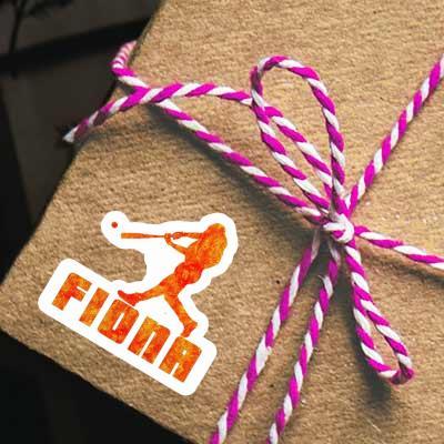 Sticker Fiona Baseball Player Notebook Image