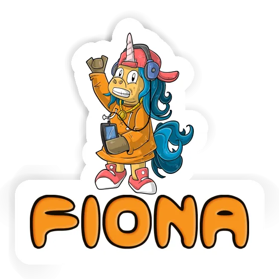 Sticker Fiona Hip-Hop Unicorn Laptop Image