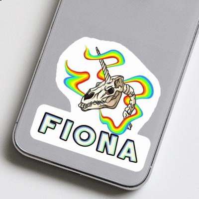 Einhorn-Totenkopf Aufkleber Fiona Image