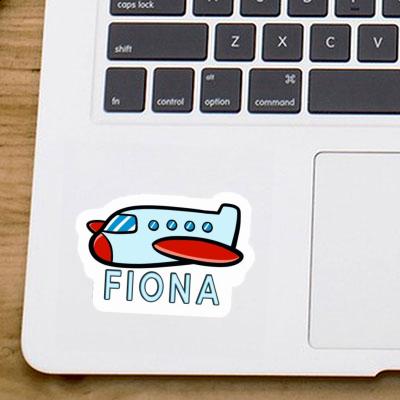 Sticker Fiona Flugzeug Notebook Image