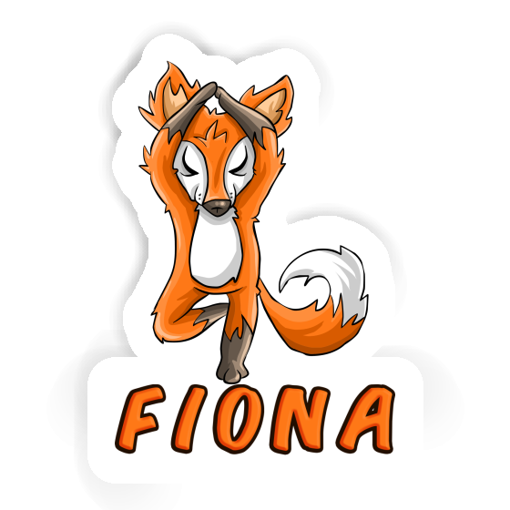 Sticker Yoga Fox Fiona Laptop Image