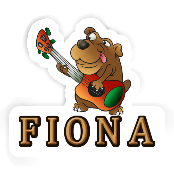 Sticker Fiona Guitar Dog Laptop Image