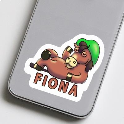 Fiona Sticker Lying horse Laptop Image