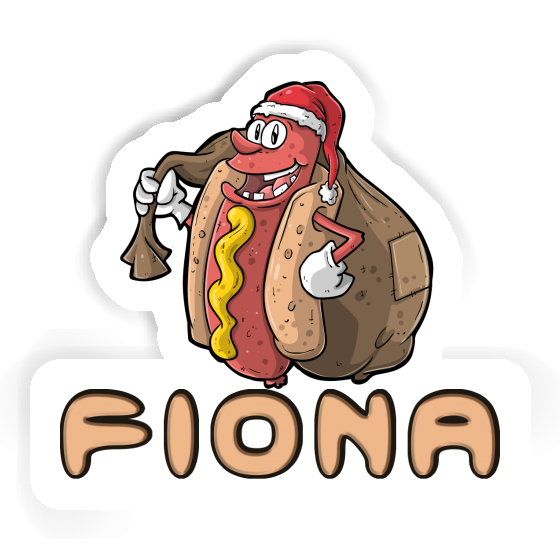 Christmas Hot Dog Sticker Fiona Gift package Image