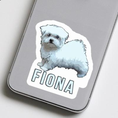 Sticker Fiona Maltese Dog Notebook Image