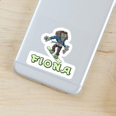 Fiona Sticker Snowboarder Laptop Image