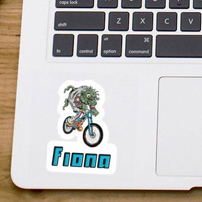 Downhill Biker Sticker Fiona Laptop Image