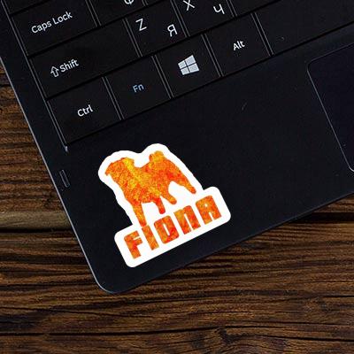 Sticker Fiona Pug Laptop Image