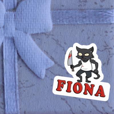 Sticker Psycho Cat Fiona Laptop Image