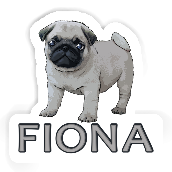 Pug Sticker Fiona Laptop Image