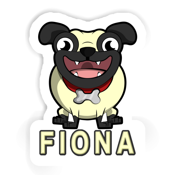 Sticker Fiona Pug Laptop Image