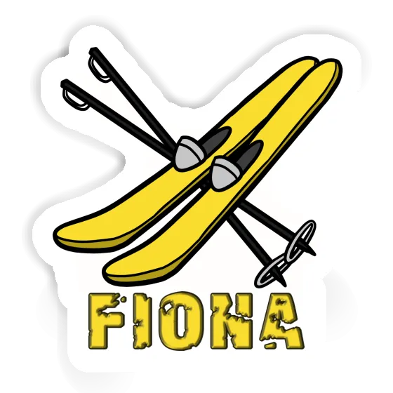 Ski Sticker Fiona Laptop Image