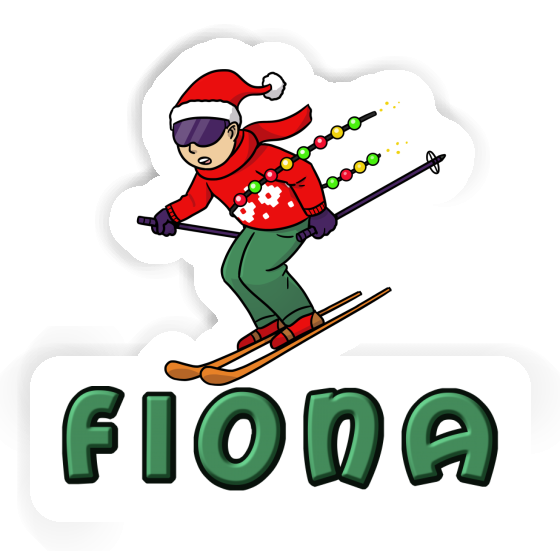 Sticker Christmas Skier Fiona Gift package Image