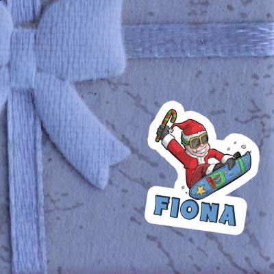 Snowboarder de Noël Autocollant Fiona Gift package Image