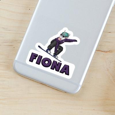 Sticker Snowboarderin Fiona Laptop Image