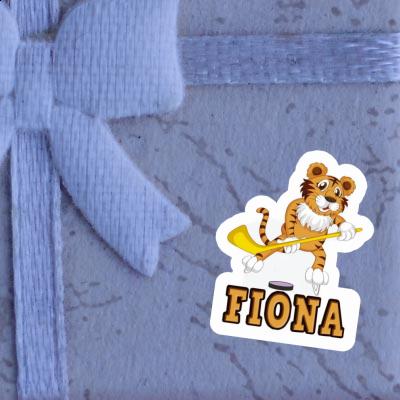 Fiona Sticker Ice-Hockey Player Notebook Image