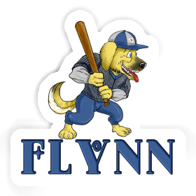 Autocollant Flynn Baseball-Chien Image
