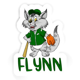 Autocollant Chat de baseball Flynn Image