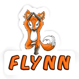 Flynn Autocollant Yoga Renard Image