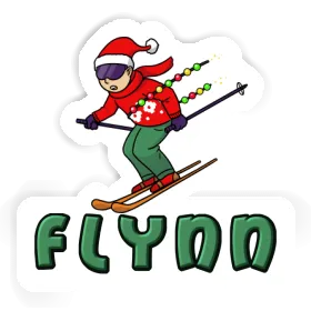 Skieur de Noël Autocollant Flynn Image
