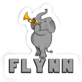 Eléphant trompette Autocollant Flynn Image