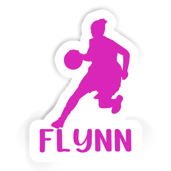 Joueuse de basket-ball Autocollant Flynn Notebook Image
