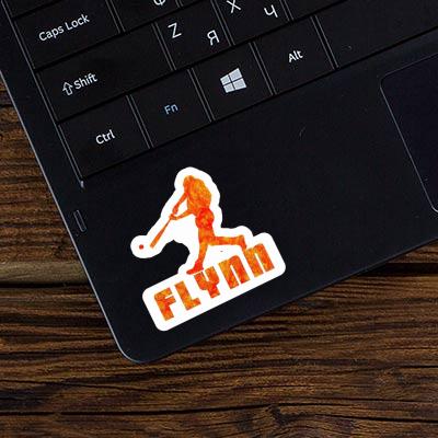 Sticker Flynn Baseball Player Notebook Image