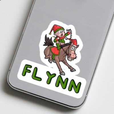 Cheval de Noël Autocollant Flynn Laptop Image