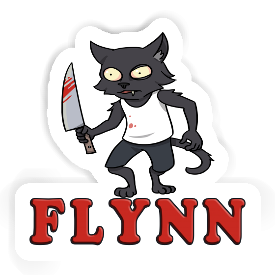 Autocollant Flynn Chat psychopathe Autocollant Flynn Chat psychopathe Image