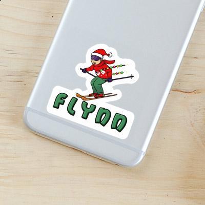 Flynn Sticker Christmas Skier Notebook Image