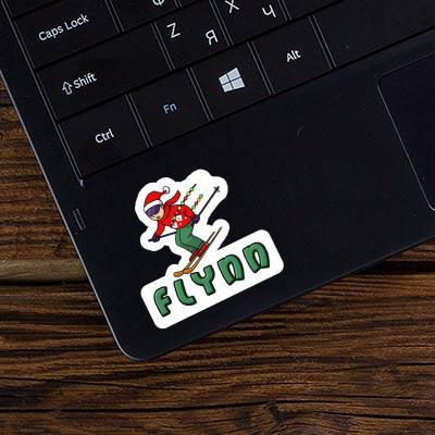 Skieur de Noël Autocollant Flynn Laptop Skieur de Noël Autocollant Flynn Laptop Image