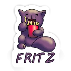 Autocollant Chat-frites Fritz Image