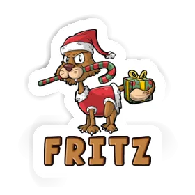 Autocollant Fritz Chat de Noël Image