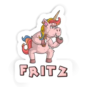Smoking Unicorn Sticker Fritz Image