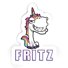Sticker Grinning Unicorn Fritz Image