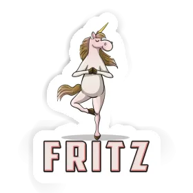 Yoga Unicorn Sticker Fritz Image