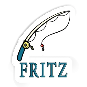 Canne à pêche Autocollant Fritz Image