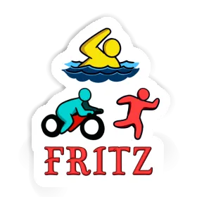 Autocollant Fritz Triathlète Image