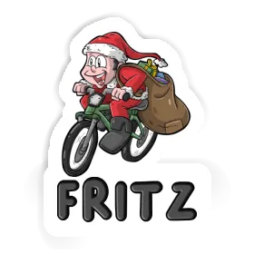 Bicycle Rider Sticker Fritz Image