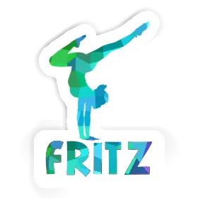 Fritz Sticker Yoga Woman Image