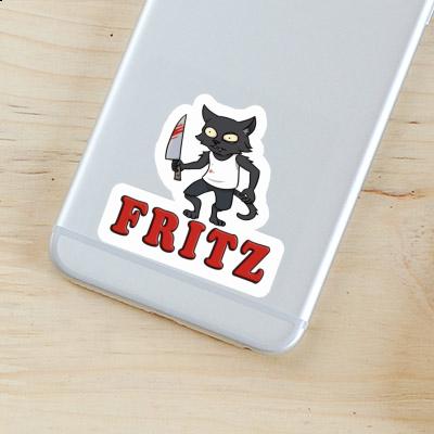 Autocollant Chat psychopathe Fritz Laptop Image