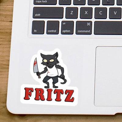 Autocollant Chat psychopathe Fritz Image