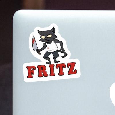 Autocollant Chat psychopathe Fritz Notebook Image