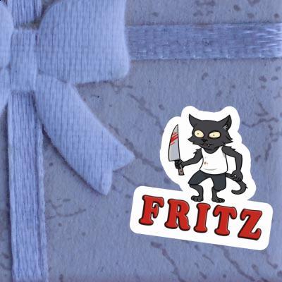 Autocollant Chat psychopathe Fritz Gift package Image