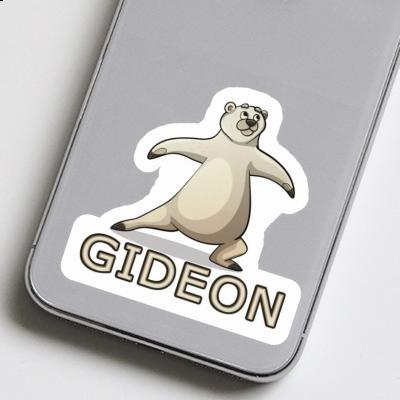 Ours du yoga Autocollant Gideon Ours du yoga Autocollant Gideon Image