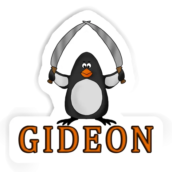 Pingouin de combat Autocollant Gideon Notebook Image
