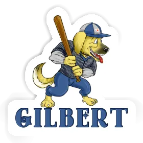 Baseball-Chien Autocollant Gilbert Image